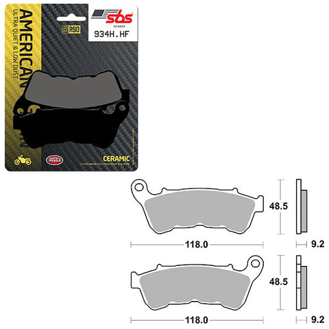 SBS HIGH POWER & NOISE REDUCTION CERAMIC FRONT BRAKE PAD (6490934108)