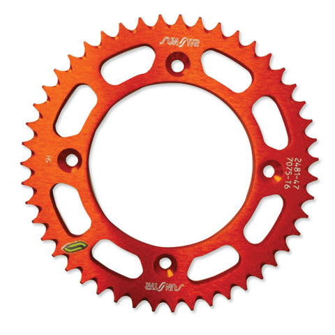 SUNSTAR WORKS TRIPLESTAR ALUMINUM REAR SPROCKET (5-248147OR)