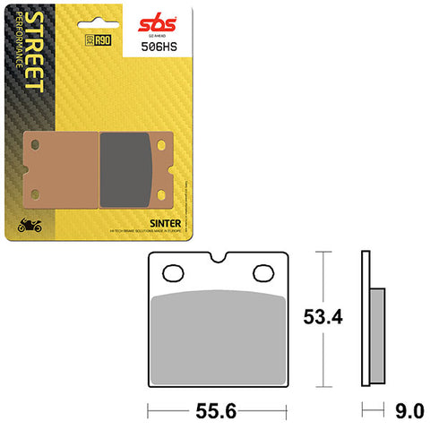 SBS PERFORMANCE HS SINTER FRONT BRAKE PAD (6250506108)