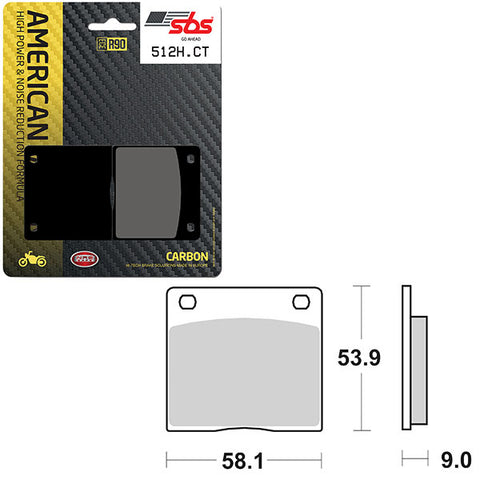 SBS HIGH POWER & NOISE REDUCTION CARBON FRONT BRAKE PAD (6510512108)