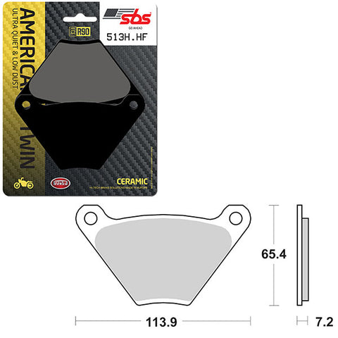 SBS HIGH POWER & NOISE REDUCTION CERAMIC FRONT BRAKE PAD (6490513108)