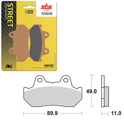 SBS PERFORMANCE HS SINTER FRONT BRAKE PAD (6250542108)