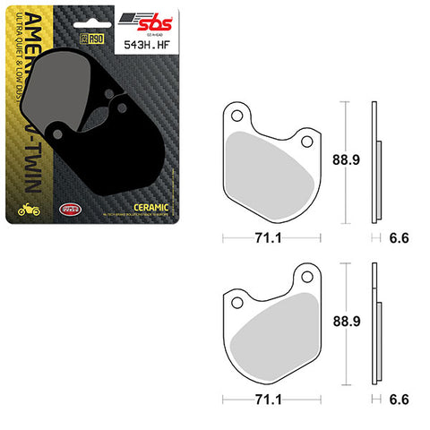 SBS HIGH POWER & NOISE REDUCTION CERAMIC FRONT BRAKE PAD (6490543108)