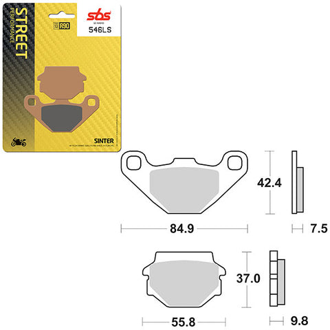 SBS PERFORMANCE LS SINTER REAR BRAKE PAD (1626546)