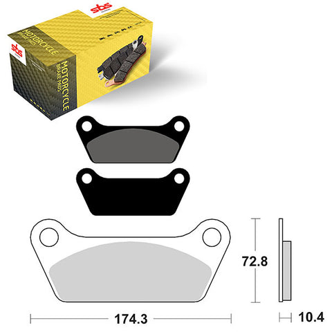 SBS HIGH POWER & NOISE REDUCTION CERAMIC FRONT BRAKE PAD (6490553108)