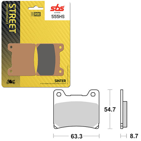 SBS PERFORMANCE HS SINTER FRONT BRAKE PAD (6250555108)