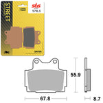 SBS PERFORMANCE LS SINTER REAR BRAKE PAD (6260570108)