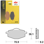 SBS PERFORMANCE LS SINTER REAR BRAKE PAD (6260575108)