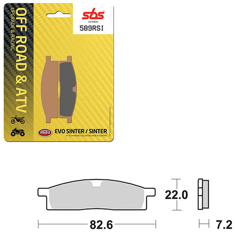 SBS ATV/UTV EVO SINTER BRAKE PAD (6280589108)