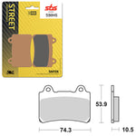 SBS PERFORMANCE HS SINTER FRONT BRAKE PAD (6250590108)