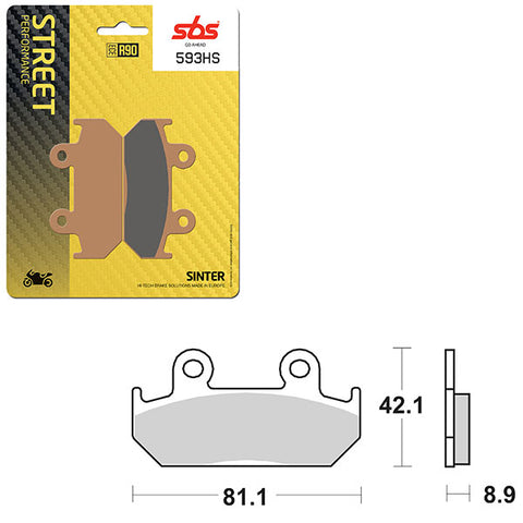 SBS PERFORMANCE HS SINTER FRONT BRAKE PAD (6250593108)