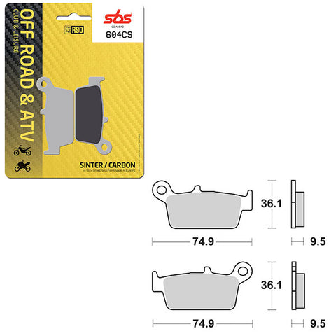 SBS CLUB, TRAILS & LEISURE CARBON BRAKE PAD (6330604108)