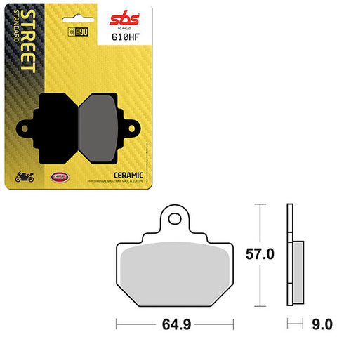 SBS ATV/UTV CERAMIC BRAKE PAD (6190610108)