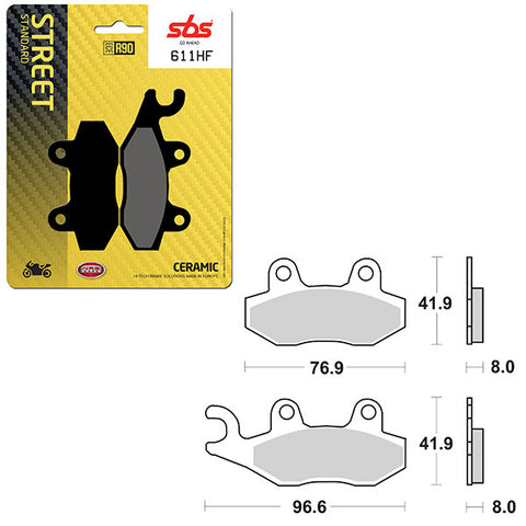 SBS ATV/UTV CERAMIC BRAKE PAD (6190611100)