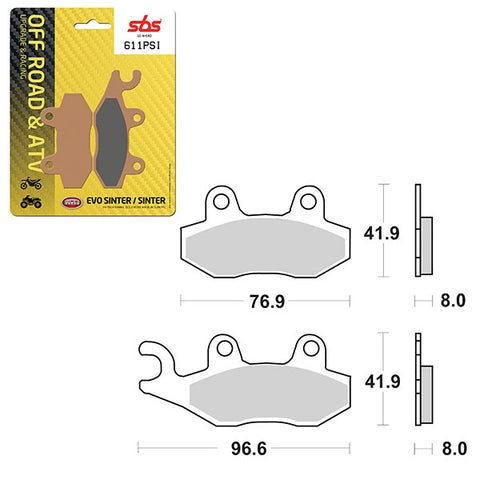 SBS ATV/UTV EVO SINTER BRAKE PAD (6450611100)