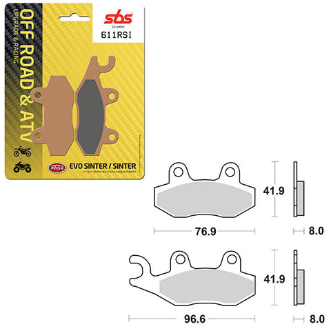 SBS ATV/UTV EVO SINTER BRAKE PAD (6280611100)