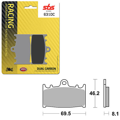 SBS DUAL CARBON FRONT FOR RACE USE ONLY BRAKE PAD (6290631108)