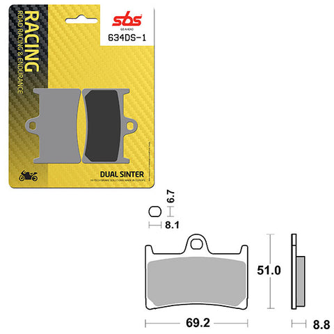 SBS DS-1 DUAL SINTER DYNAMIC RACING CONCEPT PAD (6370634108)