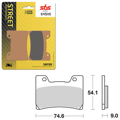 SBS PERFORMANCE HS SINTER FRONT BRAKE PAD (6250645108)