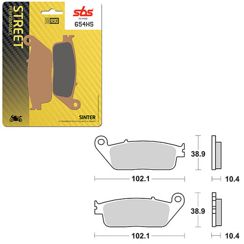 SBS PERFORMANCE HS SINTER FRONT BRAKE PAD (6250654108)