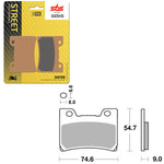 SBS PERFORMANCE HS SINTER FRONT BRAKE PAD (6250665108)