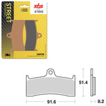 SBS PERFORMANCE HS SINTER FRONT BRAKE PAD (6250676108)