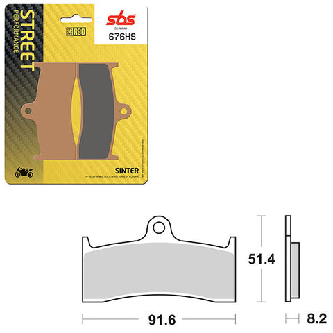 SBS PERFORMANCE HS SINTER FRONT BRAKE PAD (6250676108)