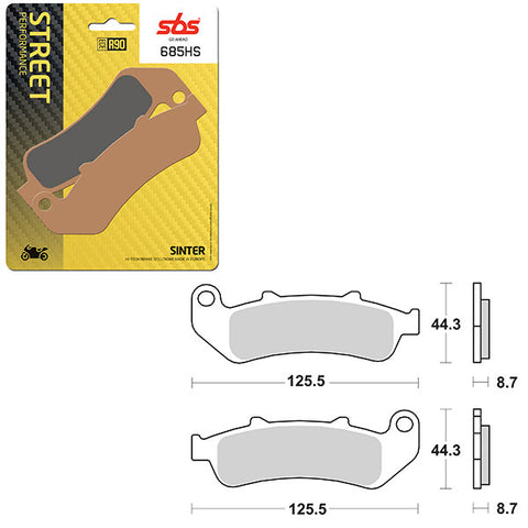 SBS PERFORMANCE HS SINTER FRONT BRAKE PAD (6250685108)