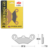 SBS ATV/UTV EVO SINTER BRAKE PAD (6280716108)