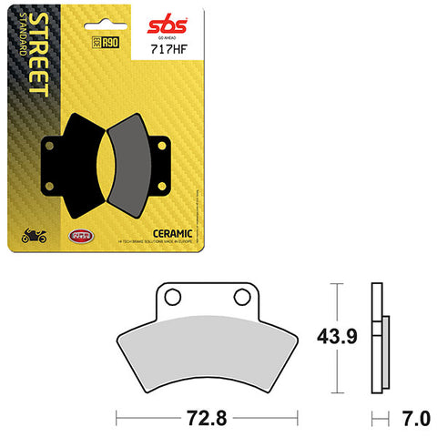 SBS ATV/UTV CERAMIC BRAKE PAD (6190717108)