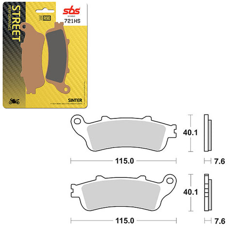 SBS PERFORMANCE HS SINTER FRONT BRAKE PAD (6250721108)