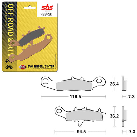 SBS ATV/UTV EVO SINTER BRAKE PAD (6280726108)