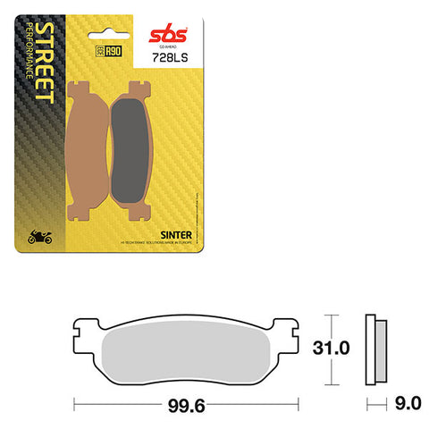 SBS PERFORMANCE LS SINTER REAR BRAKE PAD (6260728108)