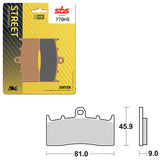 SBS PERFORMANCE HS SINTER FRONT BRAKE PAD (6250778108)