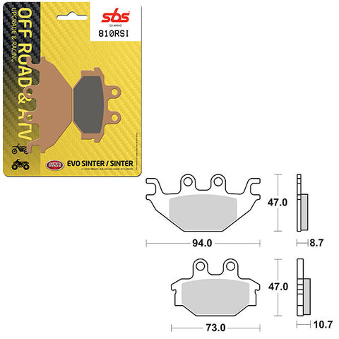 SBS ATV/UTV EVO SINTER BRAKE PAD (6280810108)