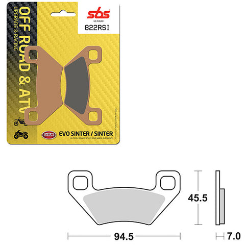 SBS ATV/UTV EVO SINTER BRAKE PAD (6280822108)