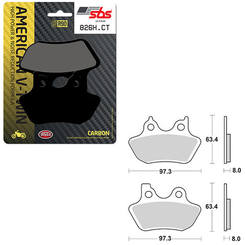 SBS HIGH POWER & NOISE REDUCTION CARBON FRONT BRAKE PAD (6510826108)