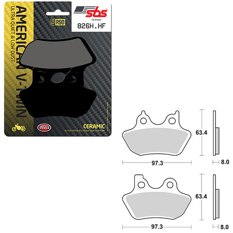 SBS HIGH POWER & NOISE REDUCTION CERAMIC FRONT BRAKE PAD (6490826108)