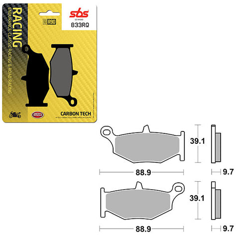 SBS ROAD RACING & TRACKDAYS CARBON TECH REAR BRAKE PAD (6210833108)