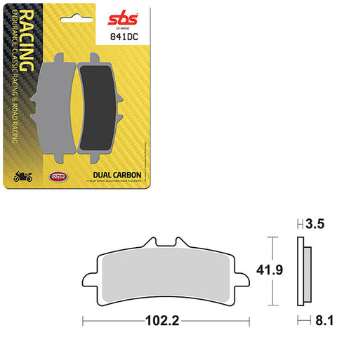 SBS DUAL CARBON FRONT FOR RACE USE ONLY BRAKE PAD (6290841108)
