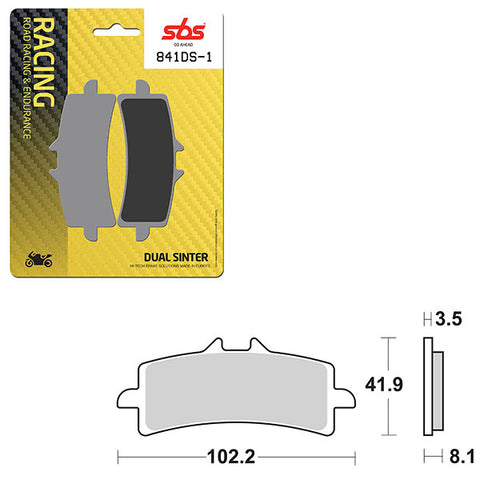 SBS DS-1 DUAL SINTER DYNAMIC RACING CONCEPT PAD (6370841108)