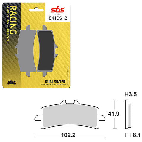 SBS DS-2 DUAL SINTER DYNAMIC RACING CONCEPT PAD (6410841108)