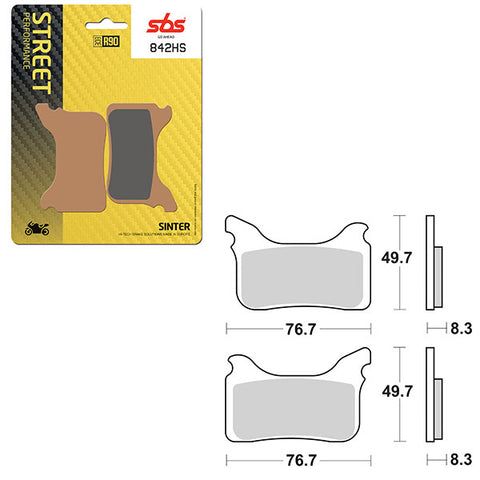 SBS PERFORMANCE HS SINTER FRONT BRAKE PAD (6250842108)