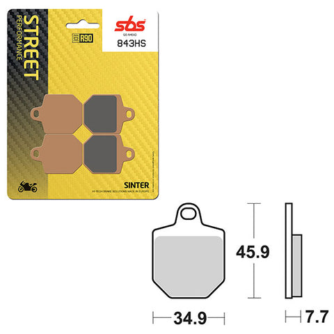 SBS PERFORMANCE HS SINTER FRONT BRAKE PAD (1625843)