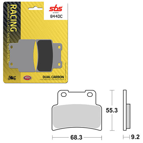SBS DUAL CARBON FRONT FOR RACE USE ONLY BRAKE PAD (6290844108)