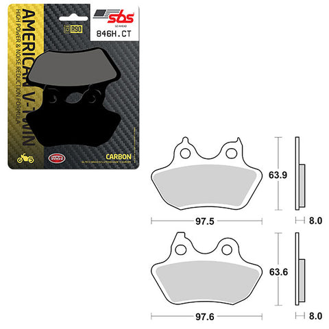 SBS HIGH POWER & NOISE REDUCTION CARBON FRONT BRAKE PAD (6510846108)