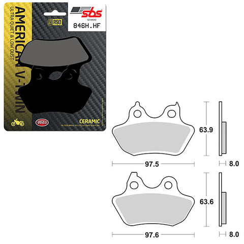 SBS HIGH POWER & NOISE REDUCTION CERAMIC FRONT BRAKE PAD (6490846108)