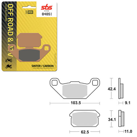 SBS ATV/UTV SINTER BRAKE PAD (6240848108)