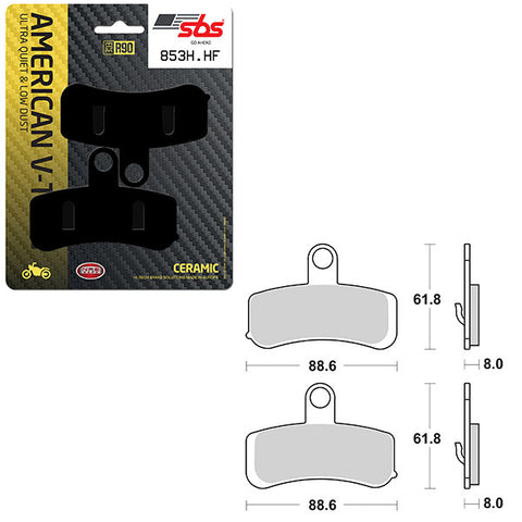 SBS HIGH POWER & NOISE REDUCTION CERAMIC FRONT BRAKE PAD (6490853108)
