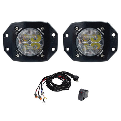 TIGER LIGHTS MOJAVE 3" FLUSH MOUNT LIGHT KIT & HARNESS (TLM3-FM-KIT)